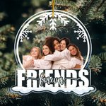 Ornement de Noël en acrylique avec photo personnalisée Décoration des arbres de Noël Cadeau parfait pour la famille, les frères et sœurs, les amis, le