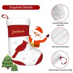 Medias de Navidad personalizadas con copos de nieve de pájaros cardenales con nombre Decoración del árbol de Navidad Deseos de invierno Regalo perfect
