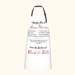 Personalised  Recipe for A Happy Marriage Apron Waterproof Oxford Cloth Wedding Anniversary Gift for Couple