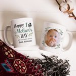 Personalized Happy 1st Mother's Day Ceramic Mug with Name and Photo Christmas Mother's Day Gift for Women