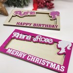 Bambola rosa retrò personalizzata Portavalori in legno Busta Portavalori con nome Divertente Regalo di Natale Compleanno Soldi per Ragazza Figlia Amic