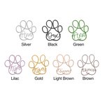 Personalized Pet Paw Print Wire Words Handmade Wall Art Decoration Pet Memorial Sign Christmas Birthday Gift for Pet Lover