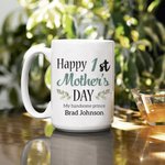 Personalized Happy 1st Mother's Day Ceramic Mug with Name and Photo Christmas Mother's Day Gift for Women