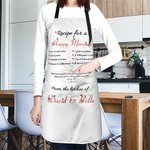 Personalised  Recipe for A Happy Marriage Apron Waterproof Oxford Cloth Wedding Anniversary Gift for Couple