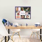 Plaque Multicolore en Toile Personnalisée avec Texte et Portraits d'Enfant Décoration Murale Cadeau d'Anniversaire de Noël pour Famille Parent