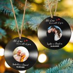 Personalised All of Me Loves All of You Vinyl Record Acrylic Ornament with Name and Date Christmas Valentine's Day Gift for Couple Husband Wife
