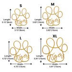 Personalized Pet Paw Print Wire Words Handmade Wall Art Decoration Pet Memorial Sign Christmas Birthday Gift for Pet Lover