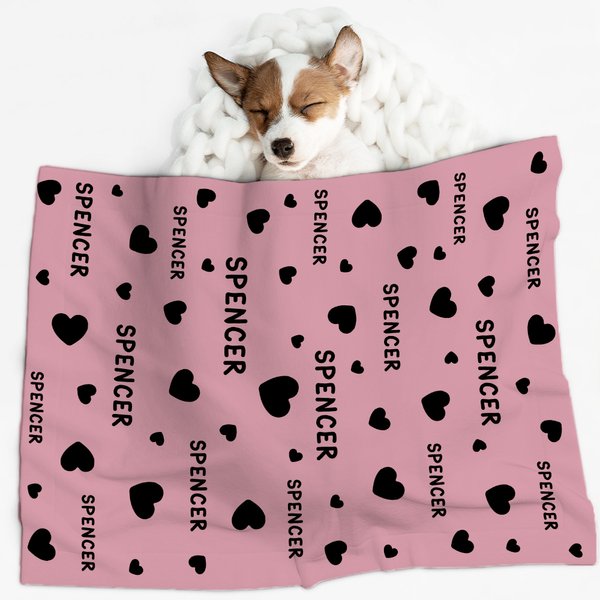 Manta personalizada de puntos de colores para mascotas con nombre y dibujo Regalo de cumpleaños Navidad Conmemorativo para gato Perro Mascota
