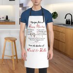 Personalised  Recipe for A Happy Marriage Apron Waterproof Oxford Cloth Wedding Anniversary Gift for Couple