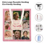 Personalized Our Little Blessings Photo Collage Canvas Tote Bag with Text Birthday Christmas Gift for Family Friends