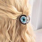 Personalizzato grande occhio maligno Nazar nome capelli artiglio clip con 1 pezzo capelli cravatte set antiscivolo capelli accessorio regalo per le donne