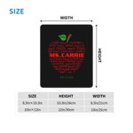 Personalised Teacher Non-Slip Mouse Pad Office Decor with Name and Text Thanksgiving Day Christmas Gift for Teacher