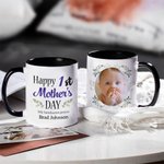 Personalized Happy 1st Mother's Day Ceramic Mug with Name and Photo Christmas Mother's Day Gift for Women