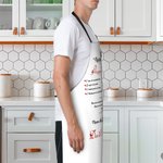 Personalised  Recipe for A Happy Marriage Apron Waterproof Oxford Cloth Wedding Anniversary Gift for Couple