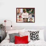 Plaque Multicolore en Toile Personnalisée avec Texte et Portraits d'Enfant Décoration Murale Cadeau d'Anniversaire de Noël pour Famille Parent