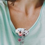 Porte-Badge Personnalisé avec Portrait Animale Accessoire de Carte avec Breloque Patte Pailletée Cadeau Noël Thanksgiving pour Infirmière Vétérinaire