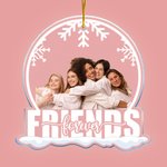 Ornement de Noël en acrylique avec photo personnalisée Décoration des arbres de Noël Cadeau parfait pour la famille, les frères et sœurs, les amis, le