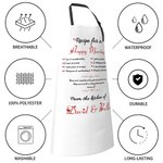 Personalised  Recipe for A Happy Marriage Apron Waterproof Oxford Cloth Wedding Anniversary Gift for Couple