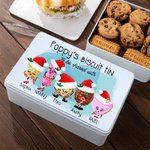 Boîte à Biscuits en Métal de Qualité Alimentaire Personnalisée avec 1-8 Noms et Personnages Cadeau Anniversaire Noël