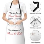 Personalised  Recipe for A Happy Marriage Apron Waterproof Oxford Cloth Wedding Anniversary Gift for Couple