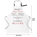 Personalised  Recipe for A Happy Marriage Apron Waterproof Oxford Cloth Wedding Anniversary Gift for Couple