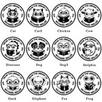 Personalised Cute Animal Dog Cat Book Embosser Embossing Stamp with Text Christmas Birthday Gift for Book Lovers