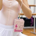 Personalised Tri-Fold Pink Ballet Girl Leather Wallet with Coin Holder Birthday Christmas Gift for Woman