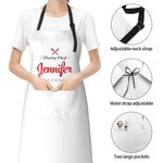 Personalised Waterproof Cooking Apron with 2 Pockets Adjustable Neck Strap Apron Housewarming Gift for Cooking Lovers