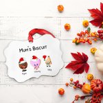 Personalized Christmas Biscuit Ornament with Name and Text Ceramic Ornament Home Decoration Birthday Gift Christmas Gift for Family Biscuit Lover