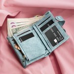 Personalised Tri-Fold Pink Ballet Girl Leather Wallet with Coin Holder Birthday Christmas Gift for Woman