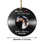 Personalised All of Me Loves All of You Vinyl Record Acrylic Ornament with Name and Date Christmas Valentine's Day Gift for Couple Husband Wife