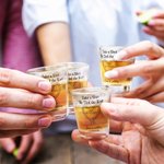Personalised Take A Shot We Tied the Knot Shot Glasses with Date And Names Set of 2 Wedding Bridal Shower Favor Gift for Guests
