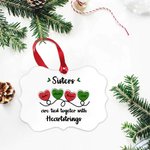 Personalizzato in ceramica Natale Heartstrings Ornamento albero di Natale Decor regalo per la famiglia amici sorelle