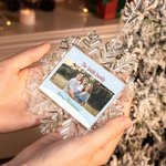 Foto personalizada de cerámica de Navidad Copo de Nieve Adorno Árbol de Navidad Decoración Regalo de Navidad para la Familia