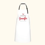 Personalised Waterproof Cooking Apron with 2 Pockets Adjustable Neck Strap Apron Housewarming Gift for Cooking Lovers