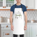 Personalised Waterproof Cooking Apron with 2 Pockets Adjustable Neck Strap Apron Housewarming Gift for Cooking Lovers