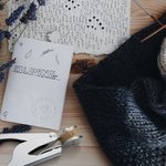 Personalized Knitting Hand Made with Love Book Embosser Stamp with Name Hand Held Embosser Christmas Birthday Gift for Knitter Book Lover