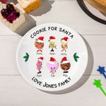 Personalised Ceramic Grandma's Biscuit Plate with Kids Grandkids Names Christmas Birthday Gift for Mom Grandma Baking Lovers