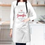 Personalised Waterproof Cooking Apron with 2 Pockets Adjustable Neck Strap Apron Housewarming Gift for Cooking Lovers