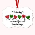 Personalizzato in ceramica Natale Heartstrings Ornamento albero di Natale Decor regalo per la famiglia amici sorelle