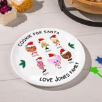 Personalised Ceramic Grandma's Biscuit Plate with Kids Grandkids Names Christmas Birthday Gift for Mom Grandma Baking Lovers