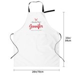 Personalised Waterproof Cooking Apron with 2 Pockets Adjustable Neck Strap Apron Housewarming Gift for Cooking Lovers