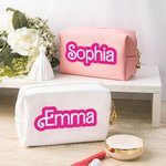 Personalizado Retro Dolly Fuente Bolsa de maquillaje Bolsa de cosméticos de viaje con nombre Cumpleaños Boda Dama de honor Despedida de soltera Regalo