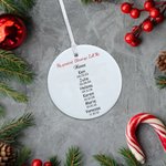 Ornamento natalizio in ceramica personalizzato con foto dei miei nipoti Regalo di Natale per i nonni e la famiglia