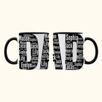Personalized Dad Papa Mug with Names 11oz 15oz Black White Ceramic Coffee Cup Birthday Father's Day Gift for Dad Father