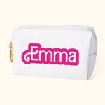 Personalizado Retro Dolly Fuente Bolsa de maquillaje Bolsa de cosméticos de viaje con nombre Cumpleaños Boda Dama de honor Despedida de soltera Regalo