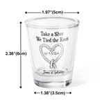 Personalised Take A Shot We Tied the Knot Shot Glasses with Date And Names Set of 2 Wedding Bridal Shower Favor Gift for Guests