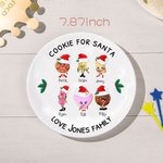 Personalised Ceramic Grandma's Biscuit Plate with Kids Grandkids Names Christmas Birthday Gift for Mom Grandma Baking Lovers