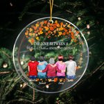 Personalized The Love Between A Mother And Children Knows No Distance Acrylic Ornament with Maple Tree Christmas Gift for Mother Family
