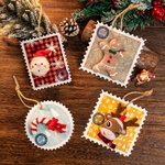 Personalisierte Weihnachten neues Jahr Stempel Hänge Filz Poke Fun Ornament mit Namen Stempel Urlaub Party Weihnachtsbaum Dekoration Geschenk für Fami